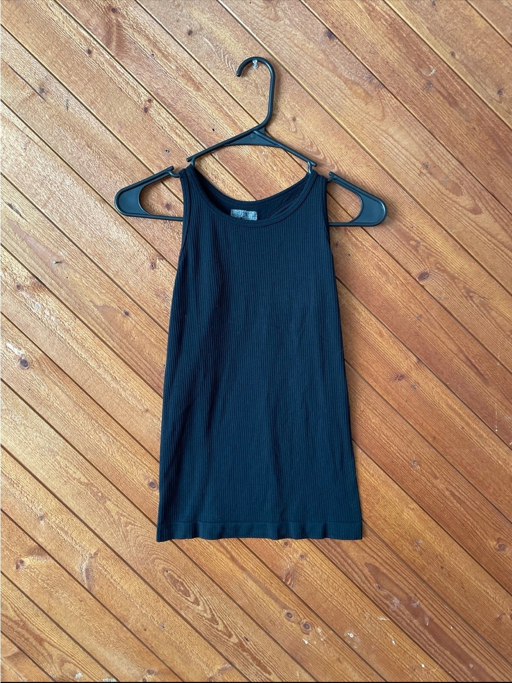 Athleta Black Ribbed Sleeveless Tank Top Small